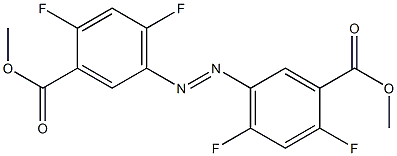 4,4',6,6'-Tetrafluoroazobenzene-3,3'-dicarboxylic acid dimethyl ester Struktur