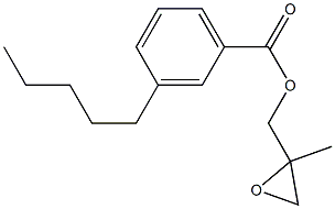 3-Pentylbenzoic acid 2-methylglycidyl ester Struktur