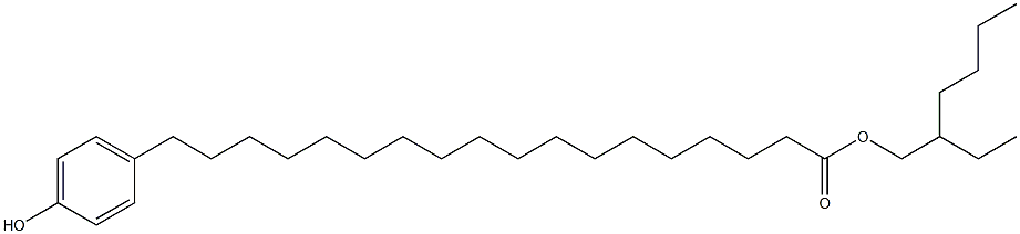 18-(4-Hydroxyphenyl)stearic acid 2-ethylhexyl ester Struktur