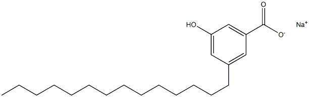 3-Tetradecyl-5-hydroxybenzoic acid sodium salt Struktur