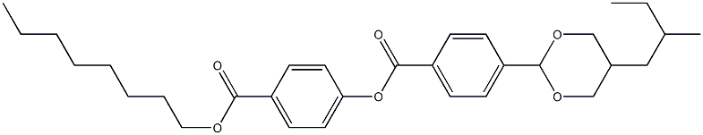 4-[[4-[5-(2-Methylbutyl)-1,3-dioxan-2-yl]benzoyl]oxy]benzoic acid octyl ester Struktur