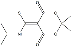 5-[(Isopropylamino)(methylthio)methylene]-2,2-dimethyl-1,3-dioxane-4,6-dione Struktur