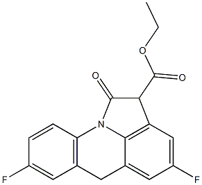 4,8-Difluoro-1,2-dihydro-1-oxo-6H-pyrrolo[3,2,1-de]acridine-2-carboxylic acid ethyl ester Struktur