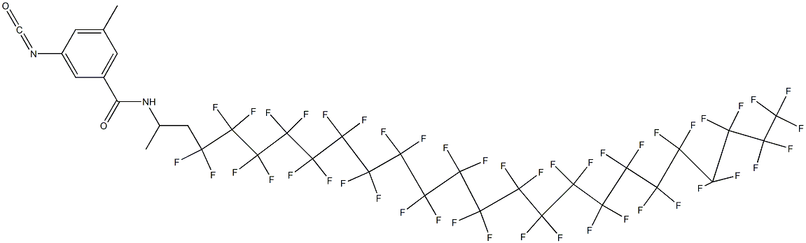 3-Isocyanato-5-methyl-N-[2-(pentatetracontafluorodocosyl)-1-methylethyl]benzamide Struktur