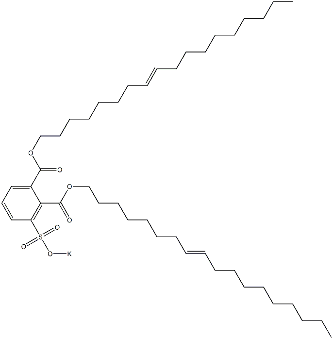 3-(Potassiosulfo)phthalic acid di(8-octadecenyl) ester Struktur