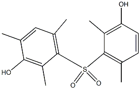 3,3'-Dihydroxy-2,2',4,6,6'-pentamethyl[sulfonylbisbenzene] Struktur