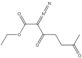 2-Diazo-3,6-dioxoheptanoic acid ethyl ester Struktur