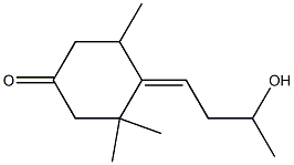 3,5,5-Trimethyl-4-(3-hydroxybutylidene)-1-cyclohexanone Struktur