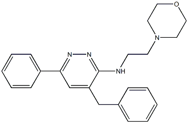 3-(2-Morpholinoethylamino)-4-benzyl-6-phenylpyridazine Struktur