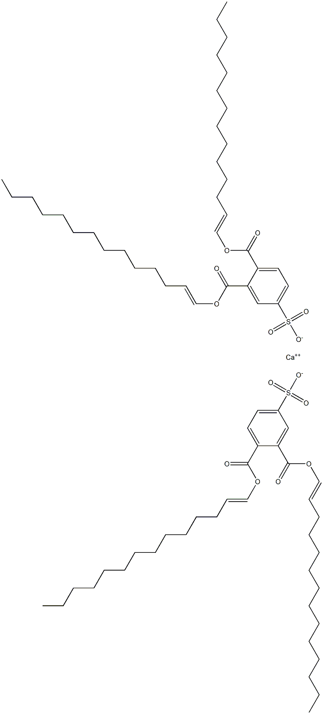 Bis[3,4-di(1-tetradecenyloxycarbonyl)benzenesulfonic acid]calcium salt Struktur