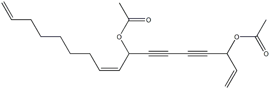 (Z)-1,9,16-Heptadecatriene-4,6-diyne-3,8-diol diacetate Struktur