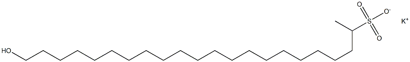 22-Hydroxydocosane-2-sulfonic acid potassium salt Struktur