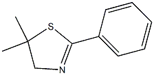 2-Phenyl-5,5-dimethyl-2-thiazoline Struktur