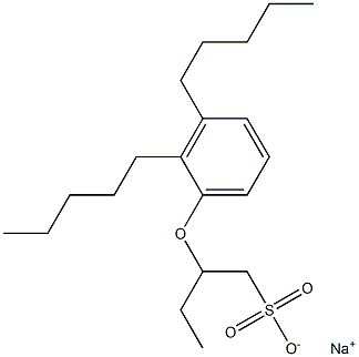 2-(2,3-Dipentylphenoxy)butane-1-sulfonic acid sodium salt Struktur