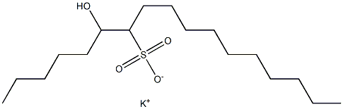 6-Hydroxyheptadecane-7-sulfonic acid potassium salt Struktur