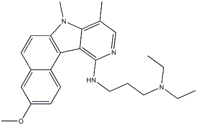 11-(3-Diethylaminopropylamino)-7,8-dimethyl-3-methoxy-7H-benzo[e]pyrido[4,3-b]indole Struktur