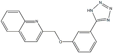 2-[3-(1H-Tetrazol-5-yl)phenoxymethyl]quinoline Struktur