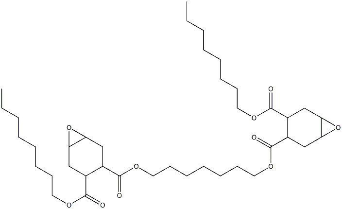 Bis[2-(octyloxycarbonyl)-4,5-epoxy-1-cyclohexanecarboxylic acid]1,7-heptanediyl ester Struktur