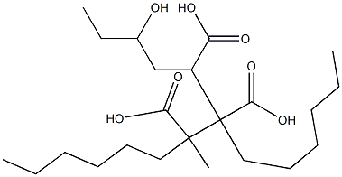 Butane-1,2,3-tricarboxylic acid 1-(2-hydroxybutyl)2,3-dihexyl ester Struktur