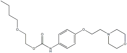 4-(2-Morpholinoethoxy)phenylcarbamic acid 2-butoxyethyl ester Struktur