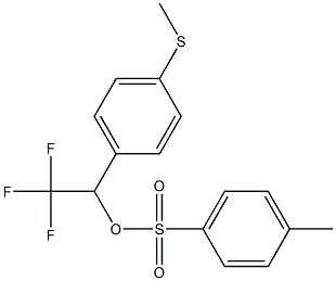 4-Methylbenzenesulfonic acid 2,2,2-trifluoro-1-(4-methylthiophenyl)ethyl ester Struktur