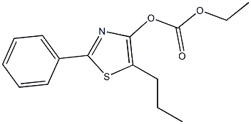 Carbonic acid ethyl 2-phenyl-5-propyl-4-thiazolyl ester Struktur