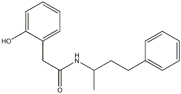 2-(2-Hydroxyphenyl)-N-(1-methyl-3-phenylpropyl)acetamide Struktur