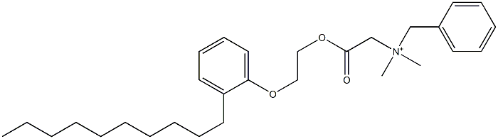 N,N-Dimethyl-N-benzyl-N-[[[2-(2-decylphenyloxy)ethyl]oxycarbonyl]methyl]aminium Struktur