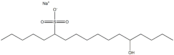 13-Hydroxyheptadecane-6-sulfonic acid sodium salt Struktur