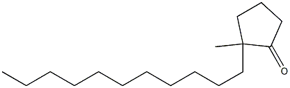 2-Undecyl-2-methylcyclopentan-1-one Struktur