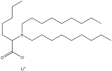 2-(Dinonylamino)heptanoic acid lithium salt Struktur