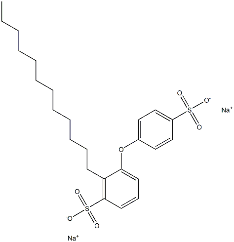 2-Dodecyl[oxybisbenzene]-3,4'-disulfonic acid disodium salt Struktur