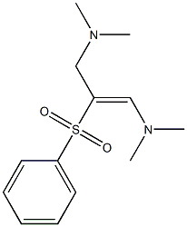 N,N,N',N'-Tetramethyl-2-(phenylsulfonyl)-1-propene-1,3-diamine Struktur