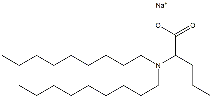 2-(Dinonylamino)valeric acid sodium salt Struktur