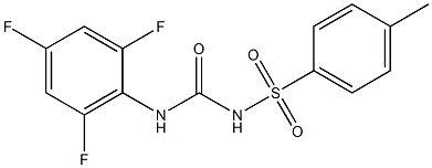 1-(2,4,6-Trifluorophenyl)-3-(4-methylphenylsulfonyl)urea Struktur