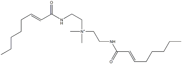 N,N-Dimethyl-2-(2-octenoylamino)-N-[2-(2-octenoylamino)ethyl]ethanaminium Struktur