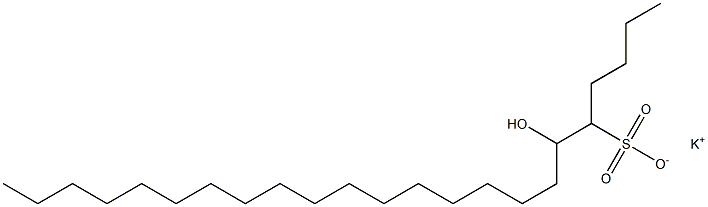 6-Hydroxytricosane-5-sulfonic acid potassium salt Struktur