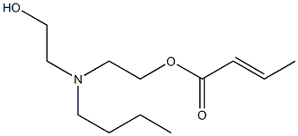 Crotonic acid 2-[N-butyl-N-(2-hydroxyethyl)amino]ethyl ester Struktur