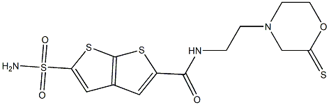 N-(2-Thiomorpholinoethyl)-5-sulfamoylthieno[2,3-b]thiophene-2-carboxamide Struktur