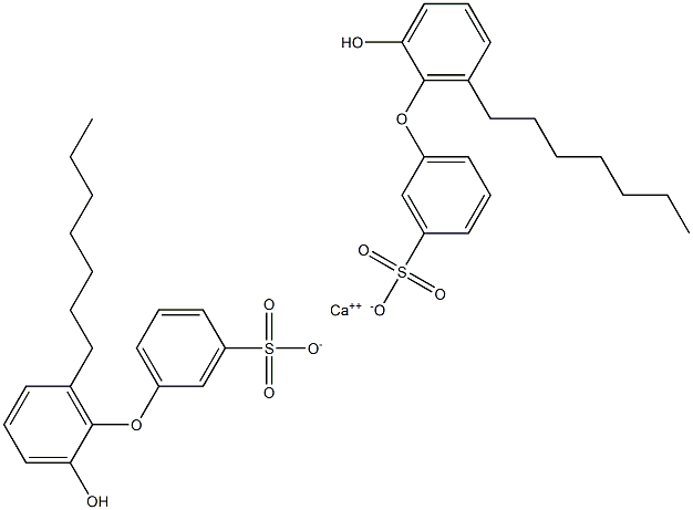 Bis(2'-hydroxy-6'-heptyl[oxybisbenzene]-3-sulfonic acid)calcium salt Struktur