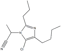 4-Butyl-5-chloro-1-(1-cyanoethyl)-2-propyl-1H-imidazole Struktur