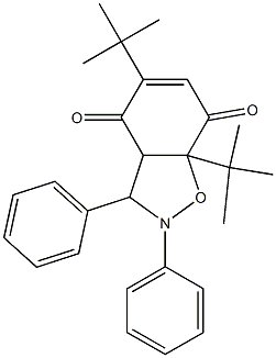 3,6-Bis(1,1-dimethylethyl)-8,9-diphenyl-7-oxa-8-azabicyclo[4.3.0]non-3-ene-2,5-dione Struktur