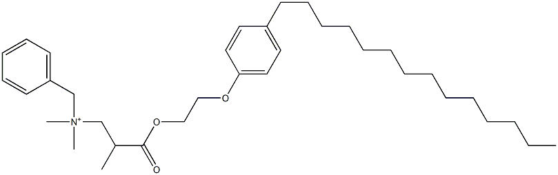 N,N-Dimethyl-N-benzyl-N-[2-[[2-(4-tetradecylphenyloxy)ethyl]oxycarbonyl]propyl]aminium Struktur