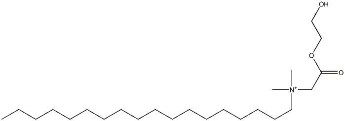 N-(2-Hydroxyethoxycarbonylmethyl)-N,N-dimethyl-1-octadecanaminium Struktur