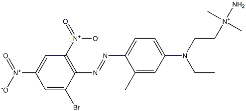 1-[2-[[4-[(2-Bromo-4,6-dinitrophenyl)azo]-3-methylphenyl]ethylamino]ethyl]-1,1-dimethylhydrazinium Struktur