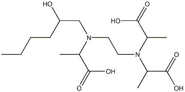 3-(1-Carboxyethyl)-6-(2-hydroxyhexyl)-2,7-dimethyl-3,6-diazaoctanedioic acid Struktur