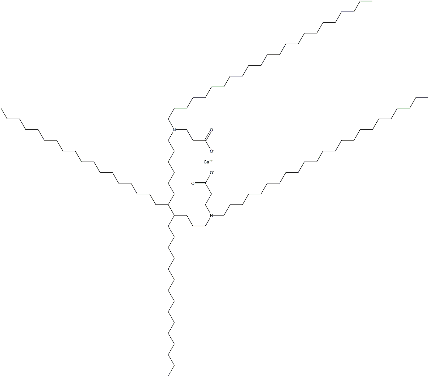 Bis[3-(ditricosylamino)propanoic acid]calcium salt Struktur