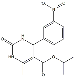 6-Methyl-2-oxo-4-(3-nitrophenyl)-1,2,3,4-tetrahydropyrimidine-5-carboxylic acid isopropyl ester Struktur