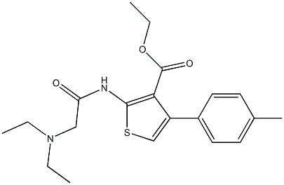 2-[[(Diethylamino)acetyl]amino]-4-(4-methylphenyl)thiophene-3-carboxylic acid ethyl ester Struktur