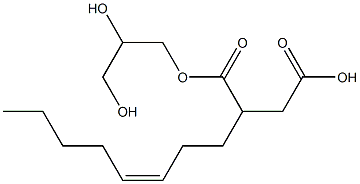 2-(3-Octenyl)succinic acid hydrogen 1-(2,3-dihydroxypropyl) ester Struktur